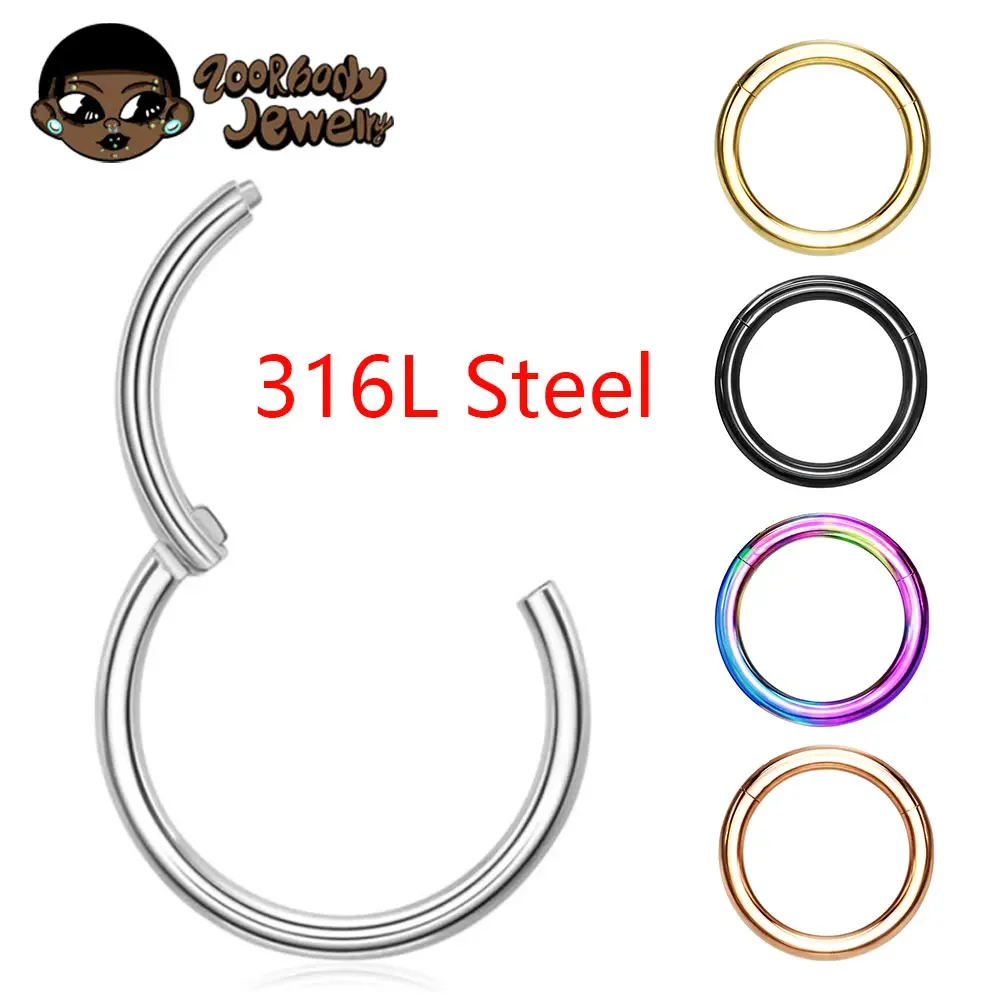 Body Piercing Quality Jewelry - 10Pcs 316L Stainless Steel Nose Ring