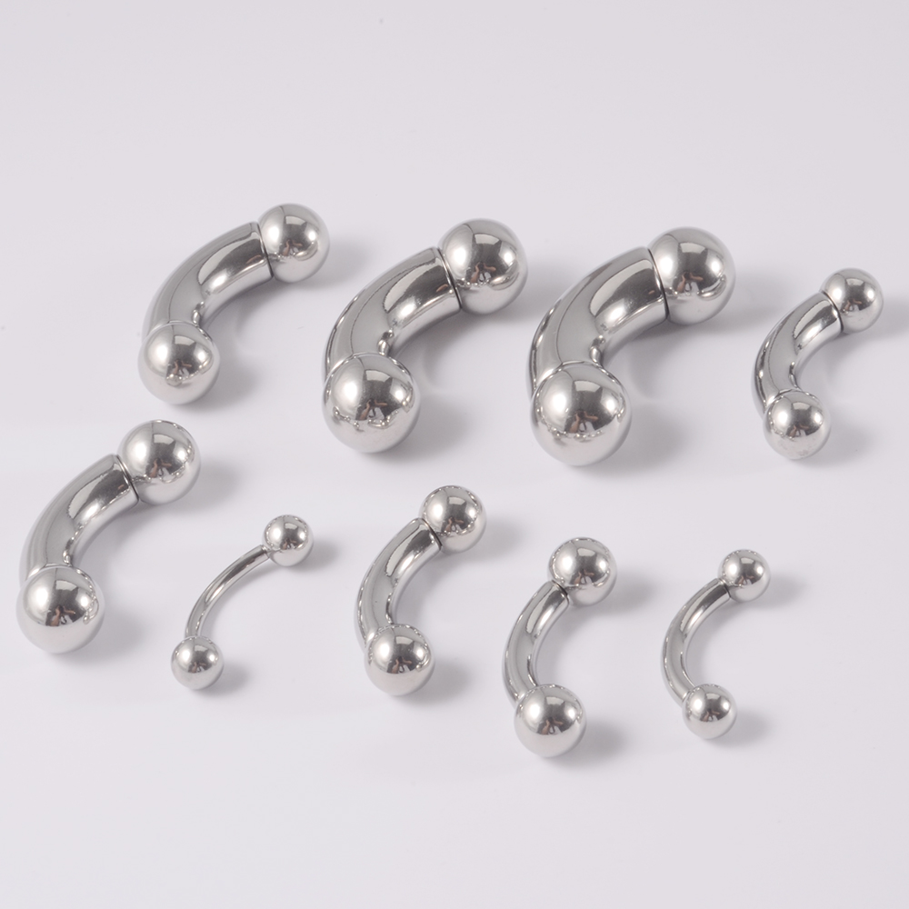 1PC Inox Thẳng Barbell Nhẫn Co - đánh giá và giá Nipple Bar Curved