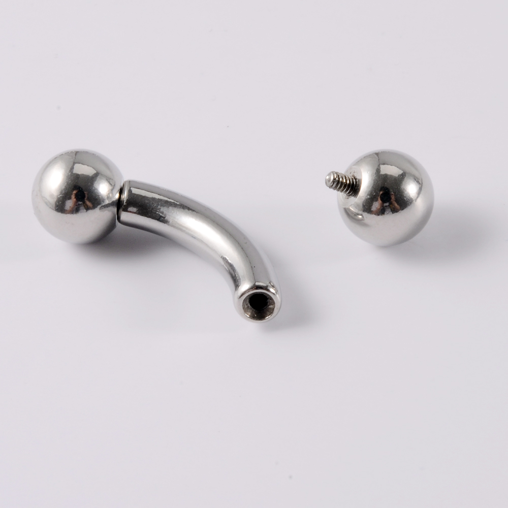 1PC Inox Thẳng Barbell Nhẫn Co - đánh giá và giá Nipple Bar Curved