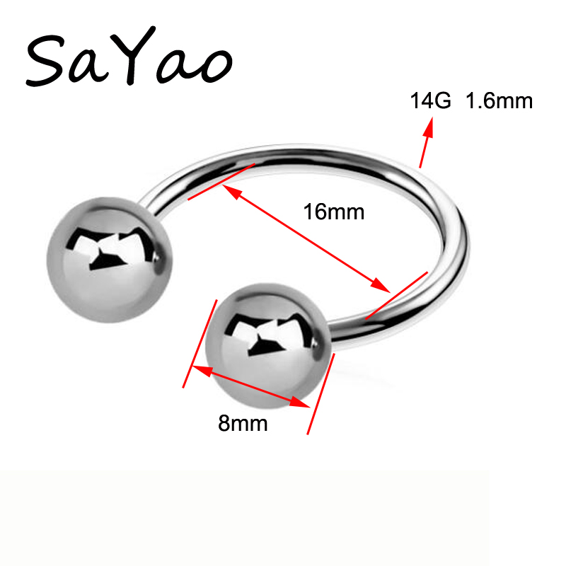 Bóng To Thép Không Gỉ Barbell  - đánh giá và giá Nipple Bar Curved