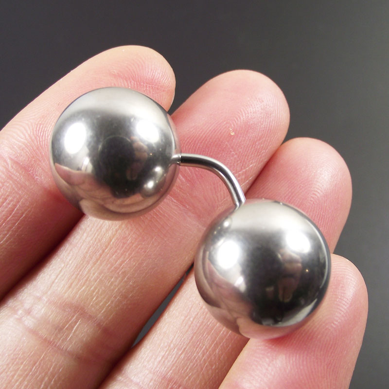 Sayao Thanh Ngắn Bóng To Inox  - đánh giá và giá Nipple Bar Curved
