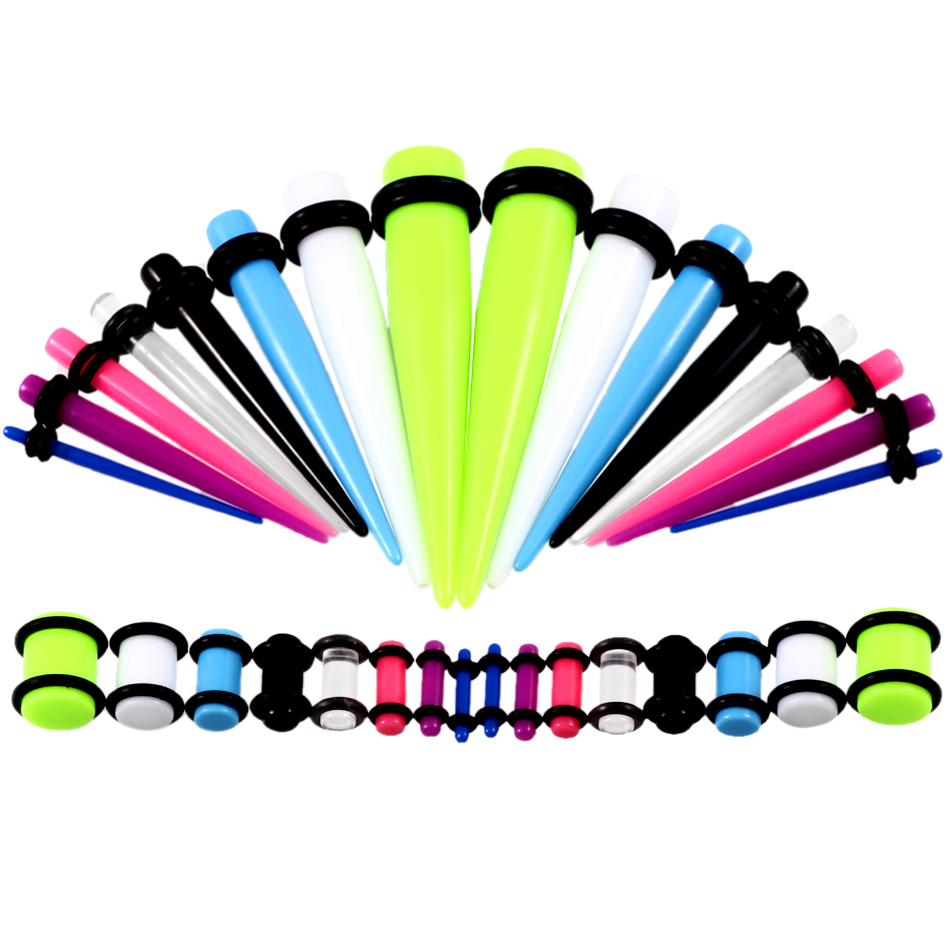 36pcs/lot Acrylic Ear Gauge Ta - đánh giá và giá Body Jewelry Ear Gauges