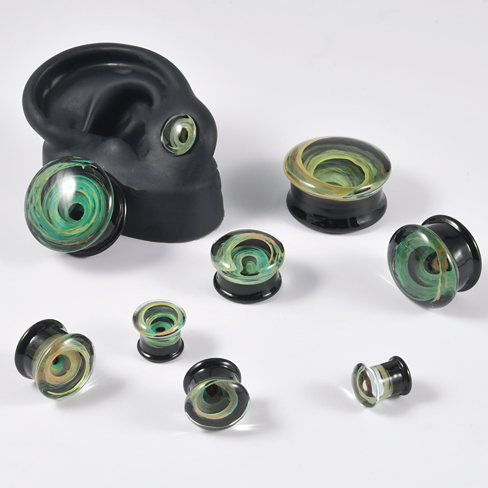 Pair Quality Glass Vortex Ear  - đánh giá và giá Body Piercing Quality Jewelry