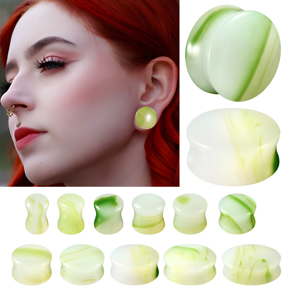 1/2/22PCS Glass&Stone Round Ea - đánh giá và giá Body Jewelry Gauges