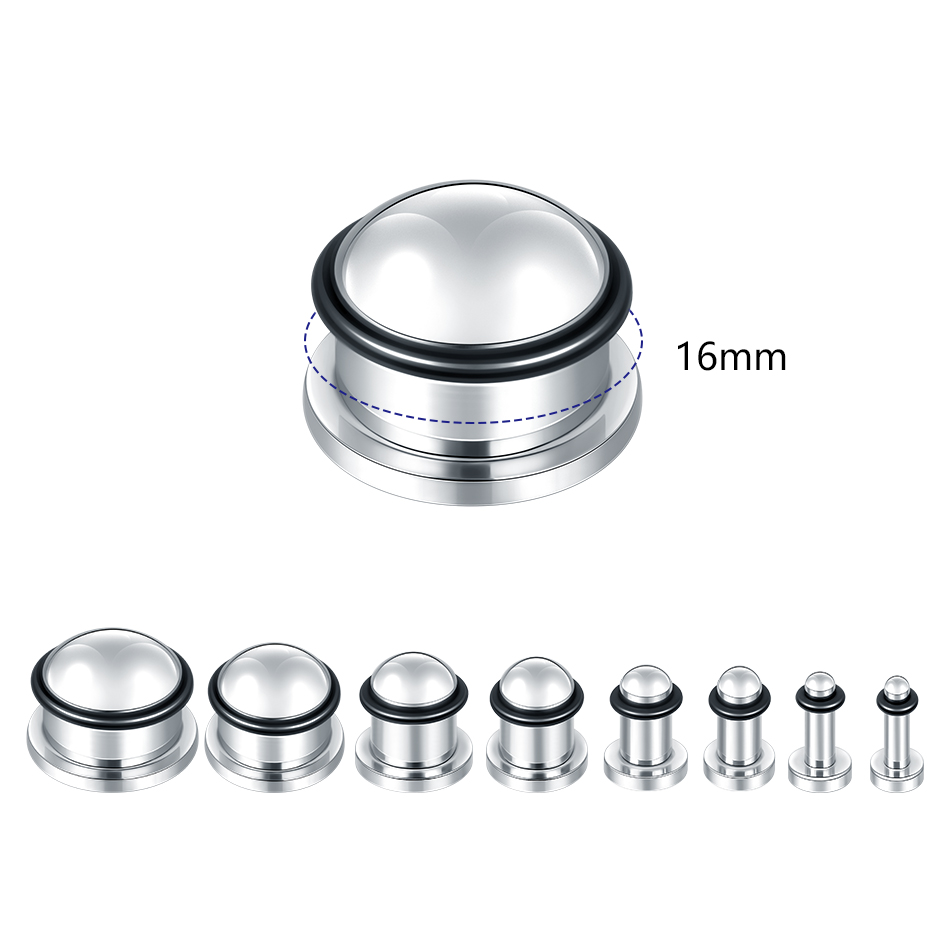 1Pair Stainless Steel Ear Tunn - đánh giá và giá Body Jewelry Gauges