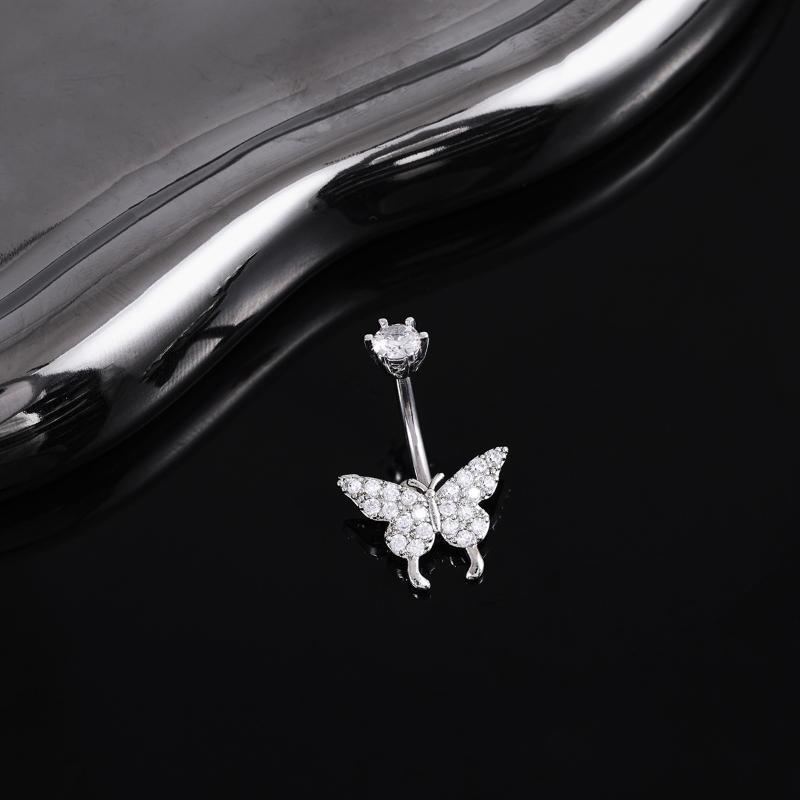 Butterfly Zircon Belly Button  - đánh giá và giá Body Piercing Quality Jewelry