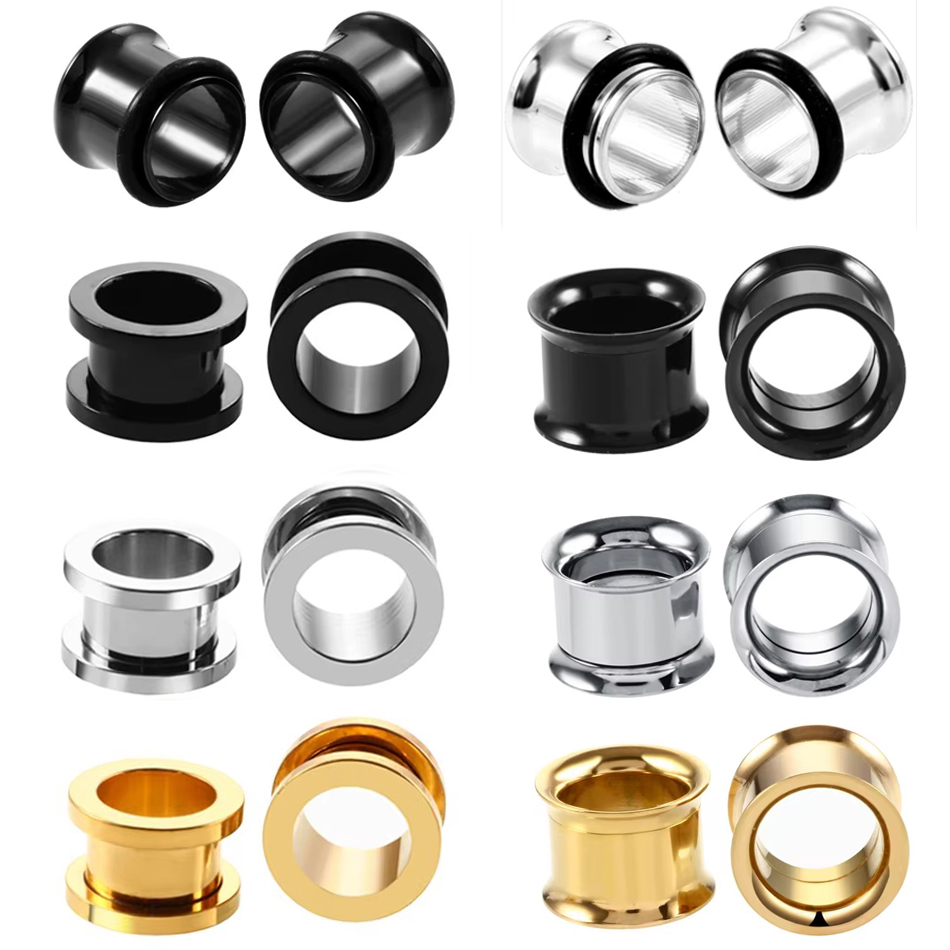 1Pair Stainless Steel Ear Plug - đánh giá và giá Body Jewelry Ear Gauges