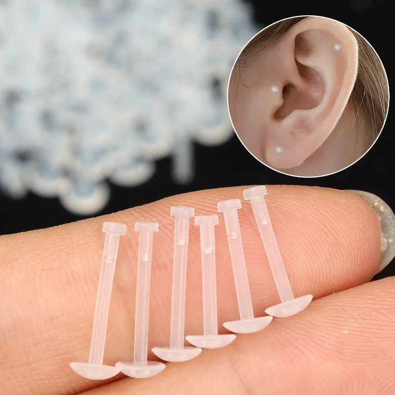 10PC Transparent Acrylic Soft  - đánh giá và giá Body Jewelry Gauges