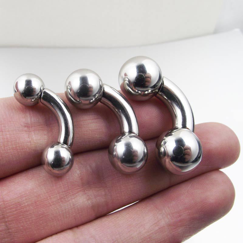 Chuỗi Xoắn Xuyên Ngắn Chuối Cầ - đánh giá và giá Nipple Bar Curved