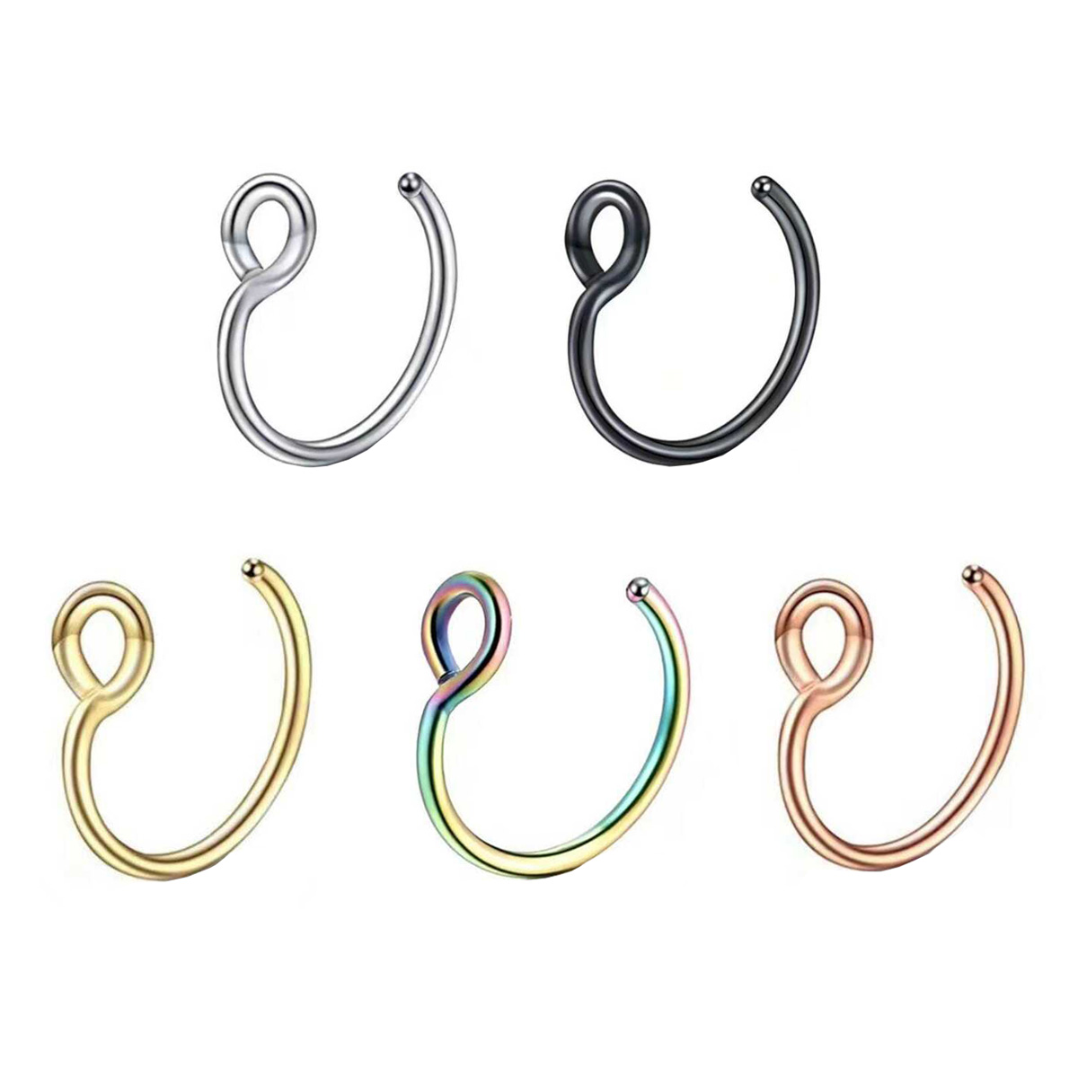 1Pcs Women Fake Piering Nose R - đánh giá và giá Yg Body Jewelry