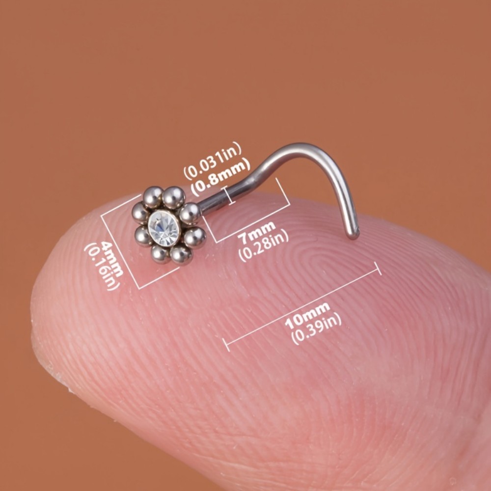 1pc of Flower-Shaped Screw Nos - đánh giá và giá Nostril Screw Pin