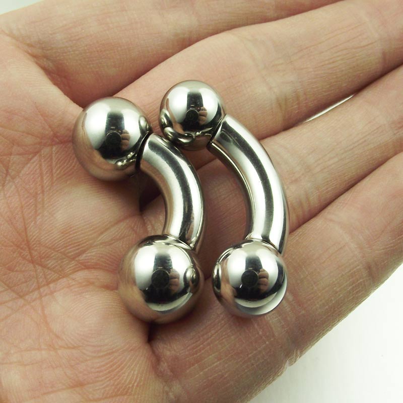 Sayao Thanh Ngắn Bóng To Inox  - đánh giá và giá Nipple Bar Curved