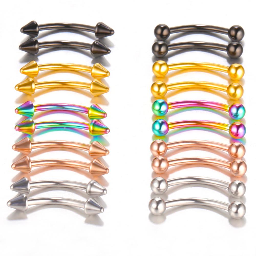 10 Cái/lốc Lông Mày Đâm Xuyên  - đánh giá và giá Nipple Bar Curved