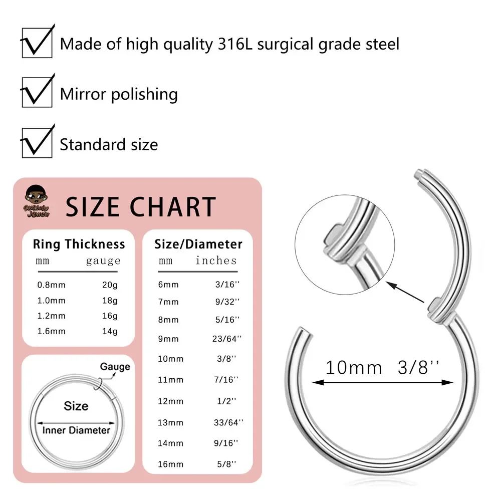 10Pcs 316L Stainless Steel Nos - đánh giá và giá Body Piercing Quality Jewelry
