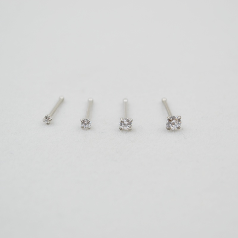 Wholesale 50pcs/Lot 20G Sliver - đánh giá và giá Nostril Screw Pin