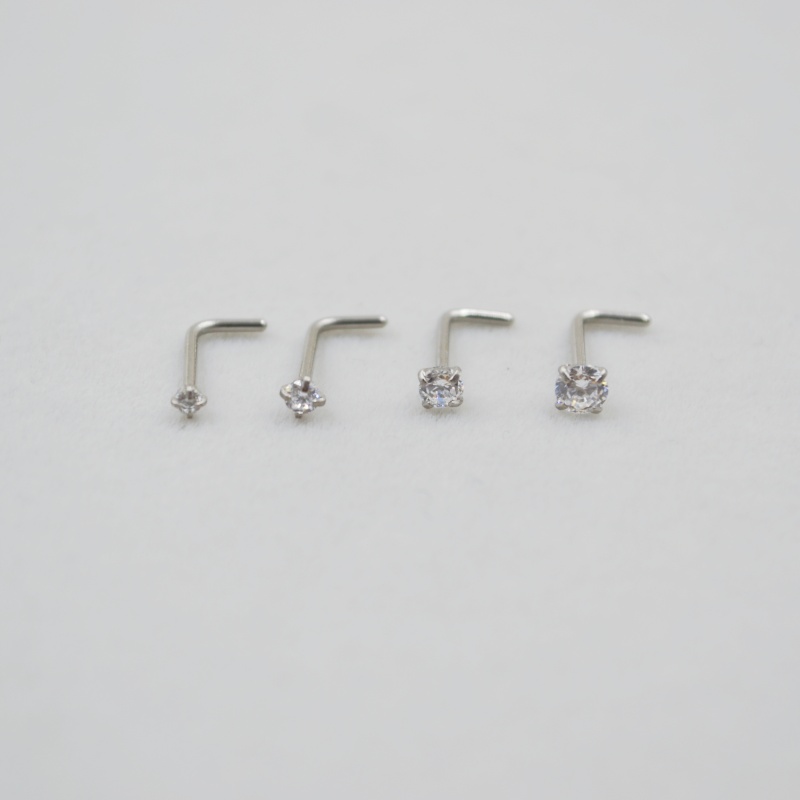 Wholesale 50pcs/Lot 20G Sliver - đánh giá và giá Nostril Screw Pin