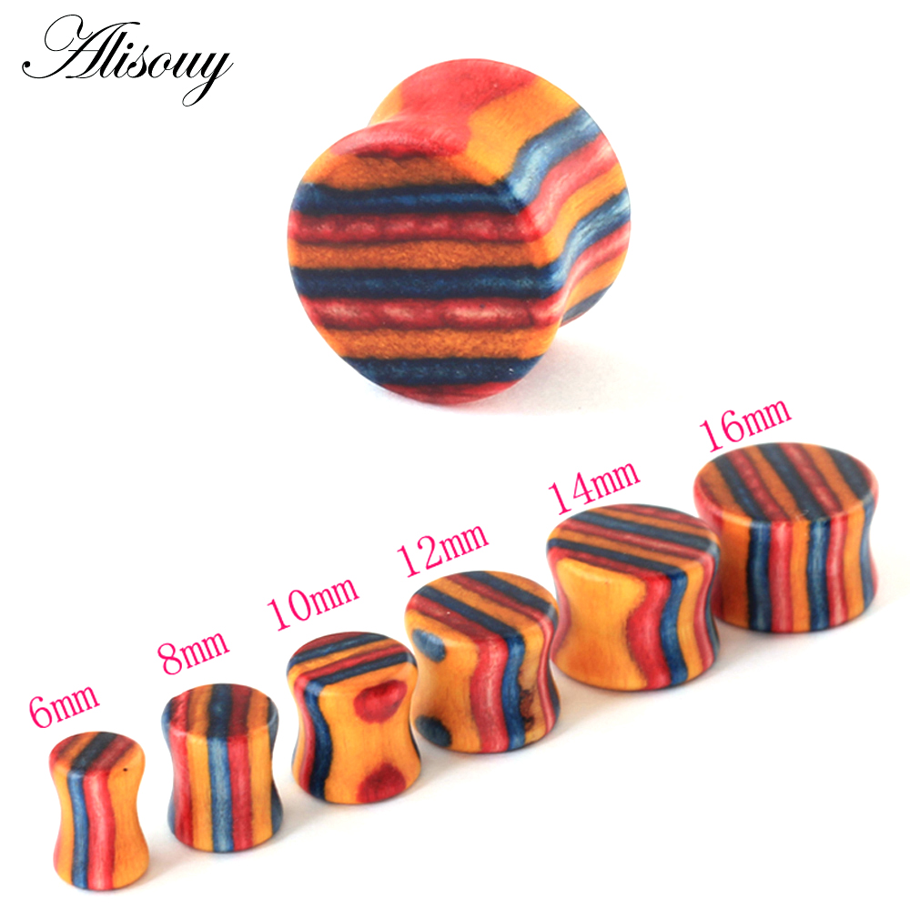 1PC Thời Trang Tai Gỗ Thịt Hầm - đánh giá và giá Body Jewelry Ear Gauges
