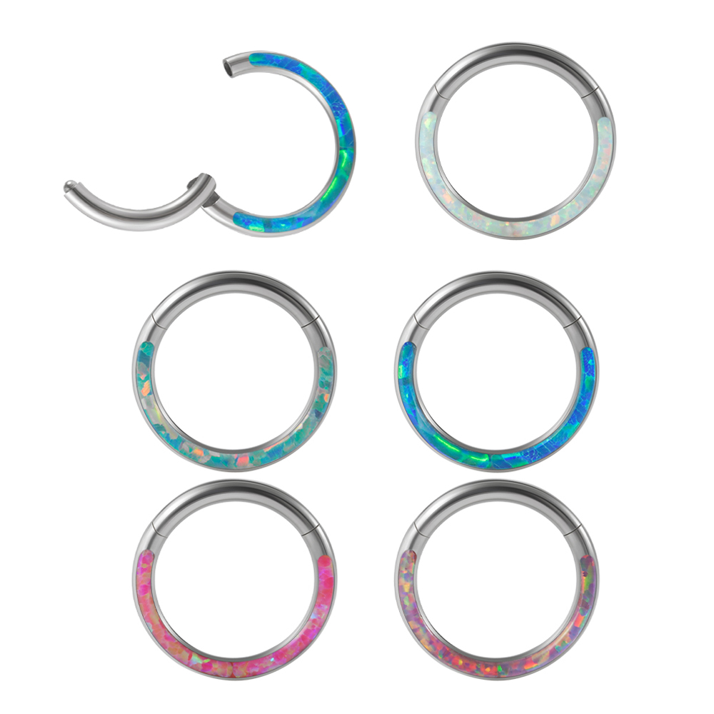 1PC Surgical Steel Opal Hinged - đánh giá và giá Body Piercing Quality Jewelry