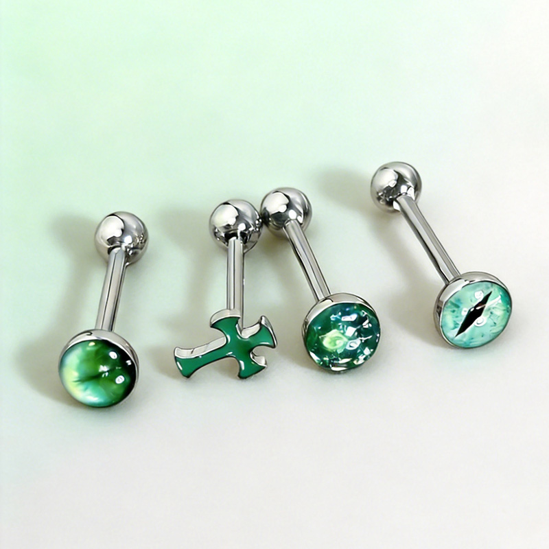 1Pc High-Quality Trendy Green  - đánh giá và giá Body Piercing Quality Jewelry
