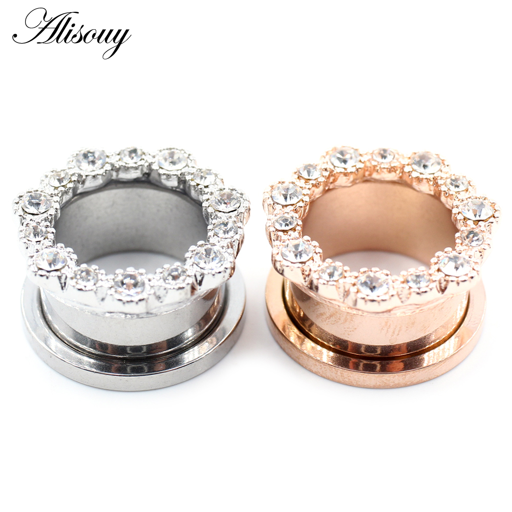 Alisouy 2 Chiếc Đồng Hồ Thép K - đánh giá và giá Body Jewelry Ear Gauges