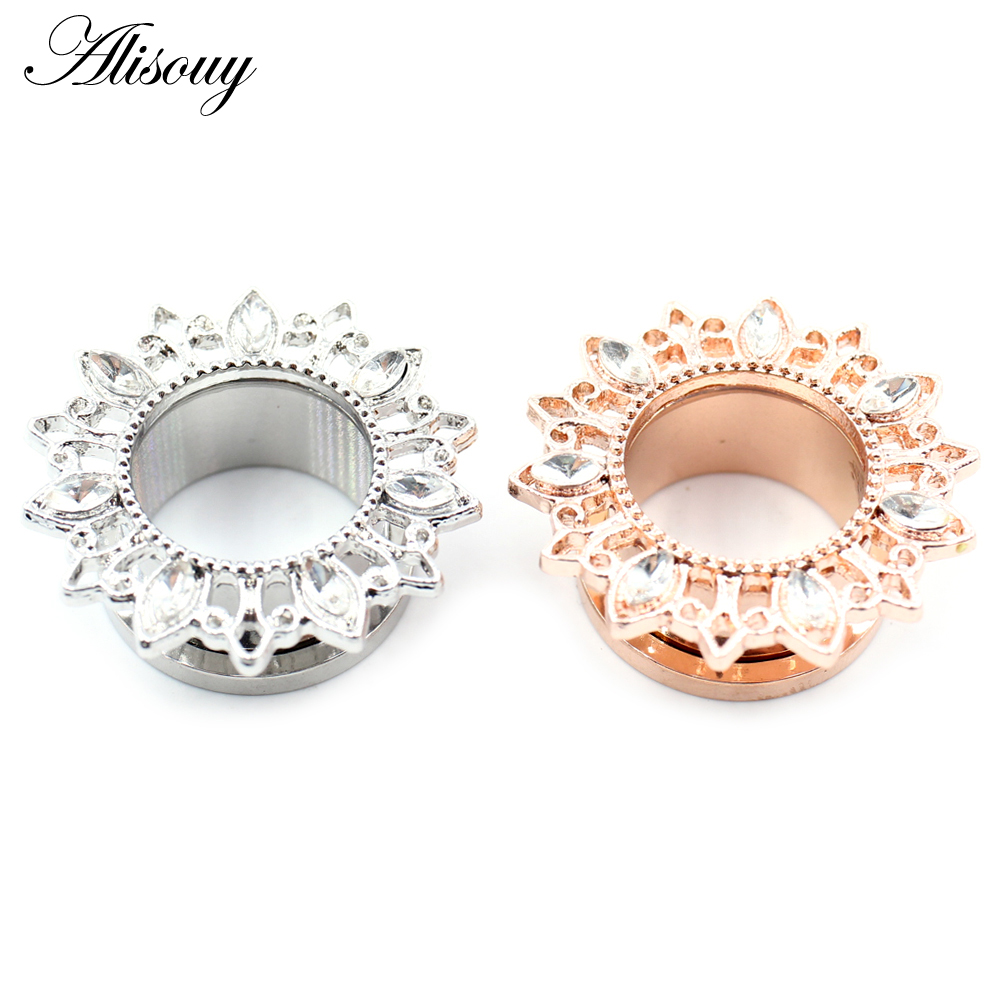Alisouy 2 Chiếc Đồng Hồ Thép K - đánh giá và giá Body Jewelry Ear Gauges