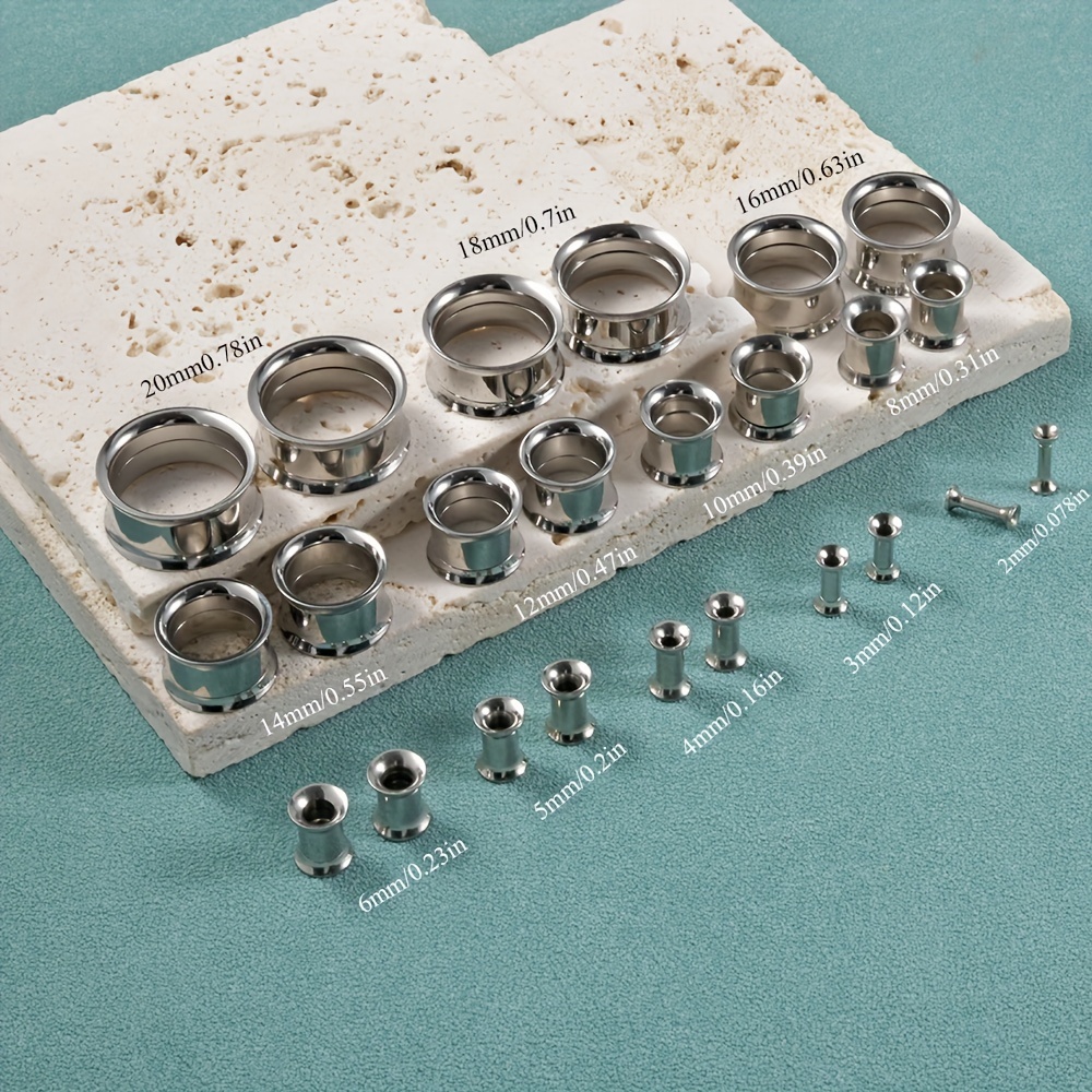 1 Pair/12 Pairs Set Stainless  - đánh giá và giá Body Jewelry Gauges