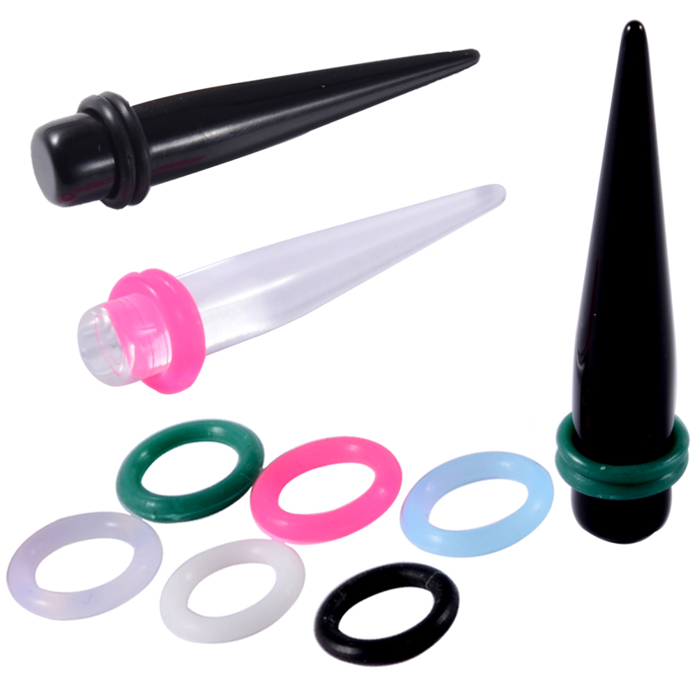 20pcs 1mm-22mm Rubber Ear Tape - đánh giá và giá Body Jewelry Ear Gauges