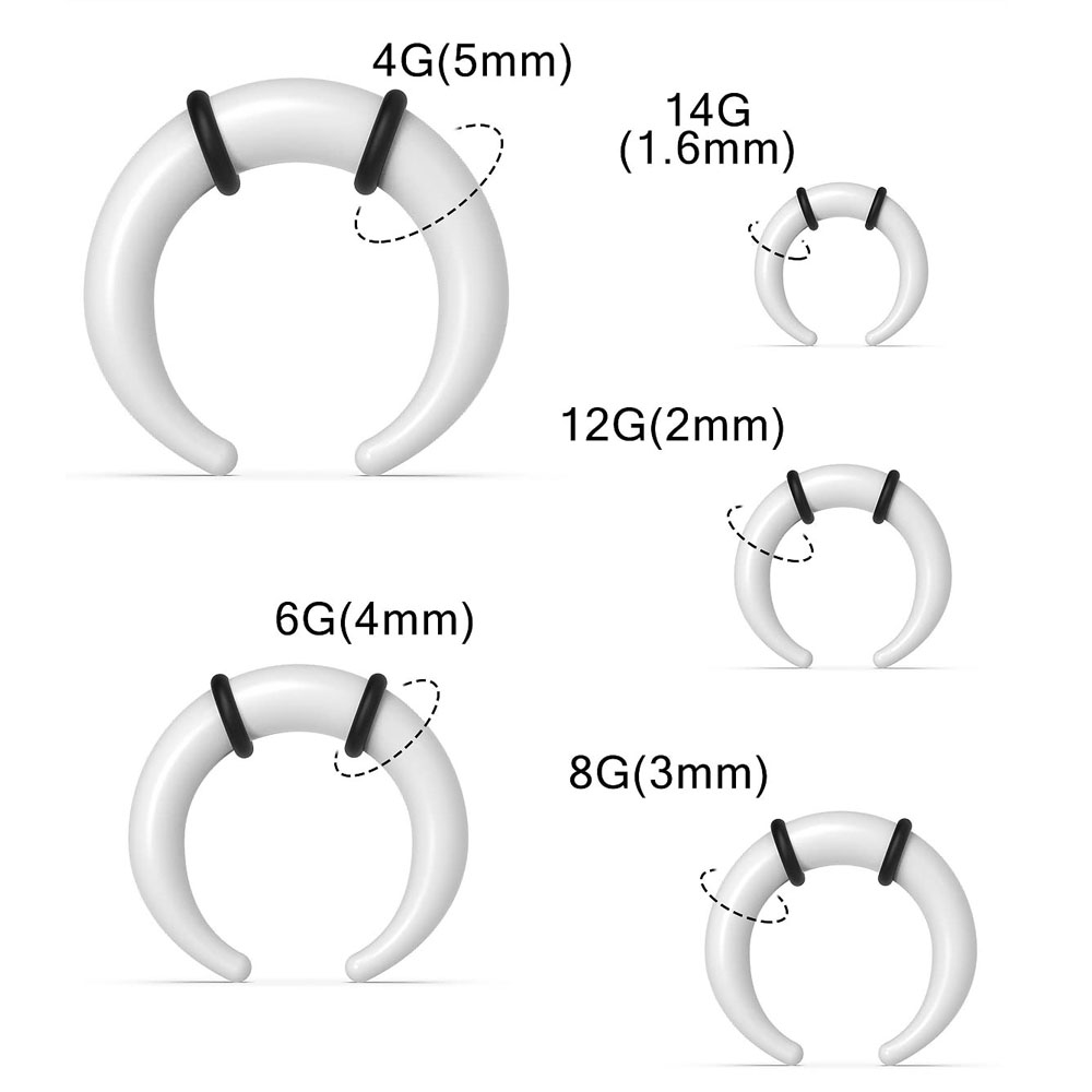 Large Septum Rings 14G 12G 8G  - đánh giá và giá Body Jewelry Gauges